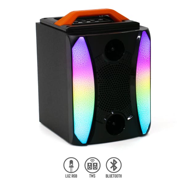 Bocina Bluetooth 3" TWS y Luz RGB
