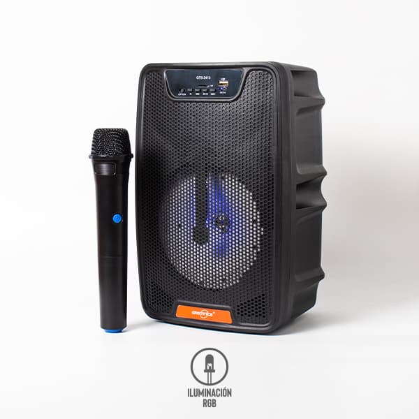 Bocina Bluetooth 6.5" con Luz LED y Micrófono Inalámbrico