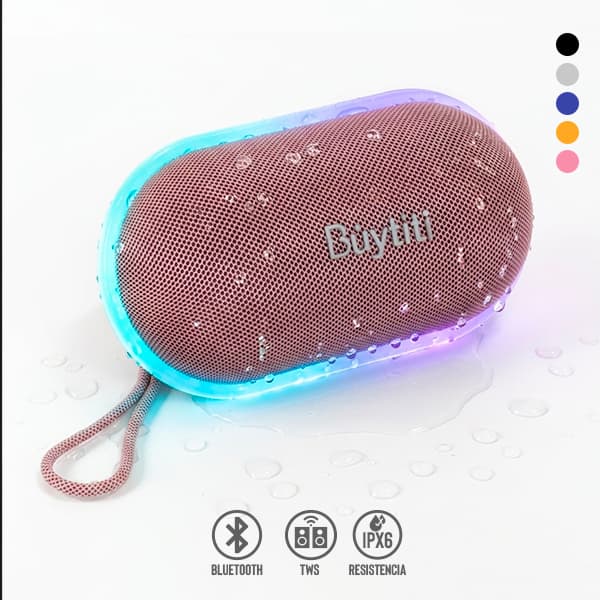 Bocina Píldora Bluetooth TWS y Luz RGB