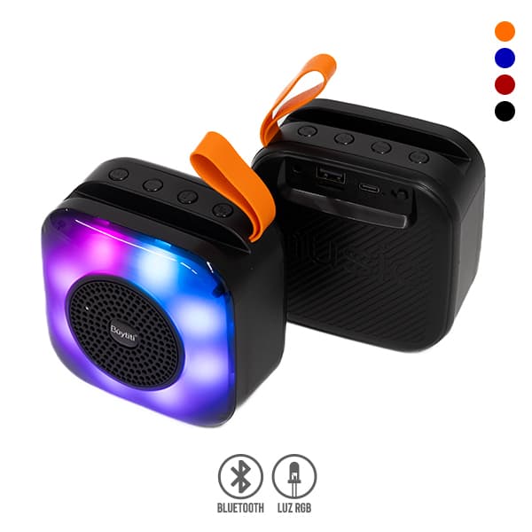 Mini Bocina Bluetooth con Luz RGB