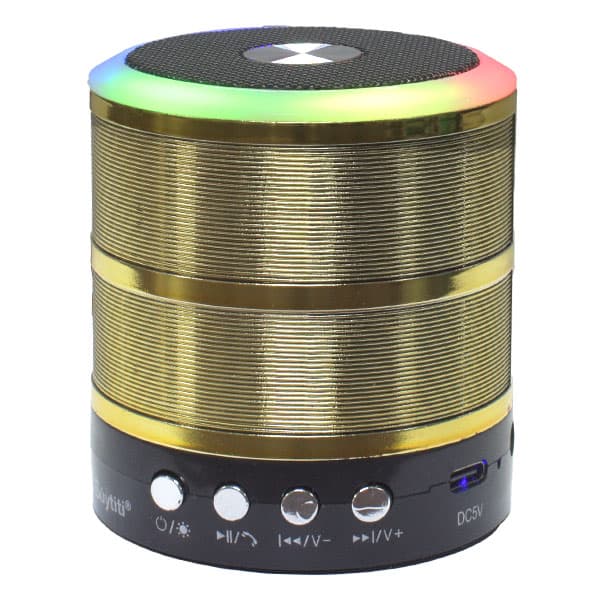 Bocina Bluetooth Portátil con Luz LED RGB 360°