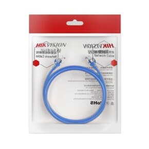 Cable de Parcheo HIKVISION (Patch Cord) / UTP / Cat. 6 (24 AWG ) / 0.50 Metros / Color Azul / Ideal para PoE+ / Interior